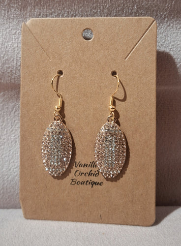 Glitzy Football Earring