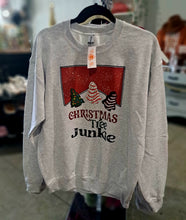 Load image into Gallery viewer, Christmas Tree Junkie Sweatshirt