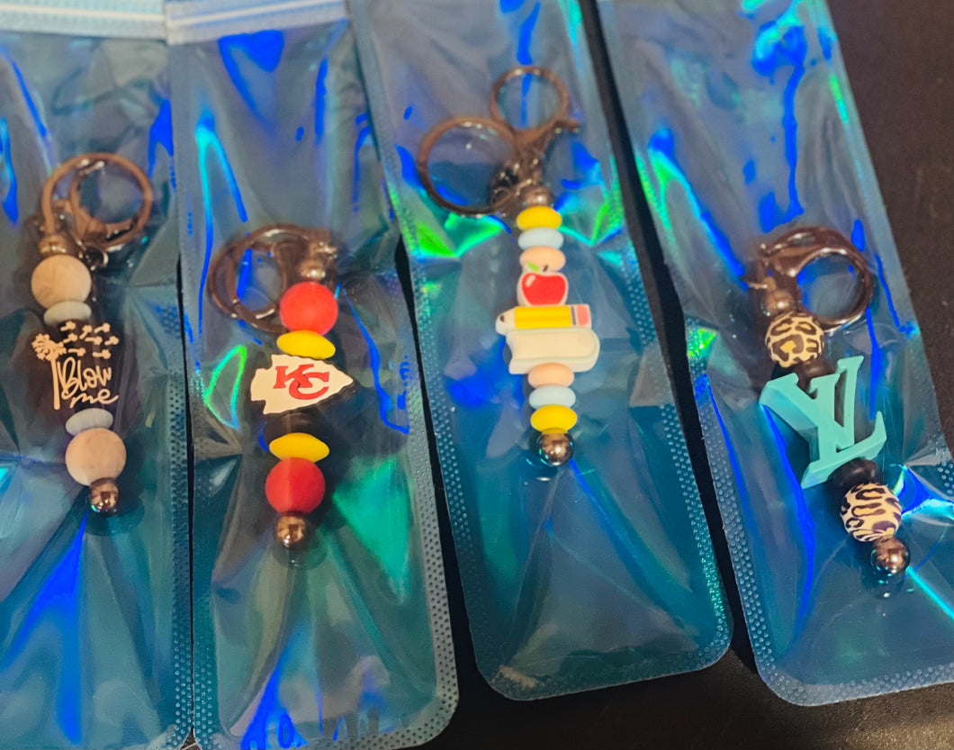 Silicone Beaded Keychains