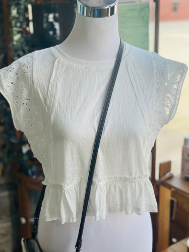 Crochet trim top
