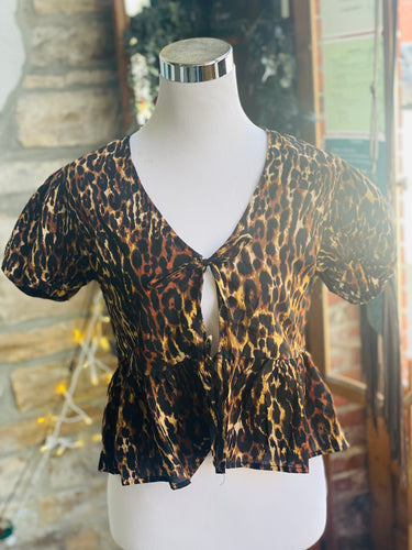 leopard peplum