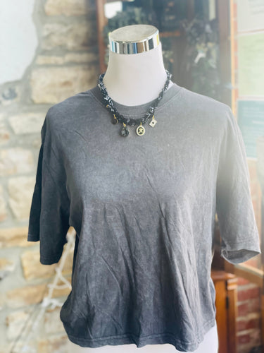 Acid wash tee