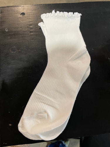 white frilly sock
