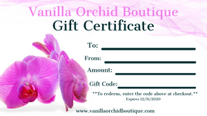 Gift Card - Vanilla Orchid Boutique