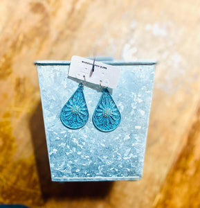 Turquoise Floral Earring